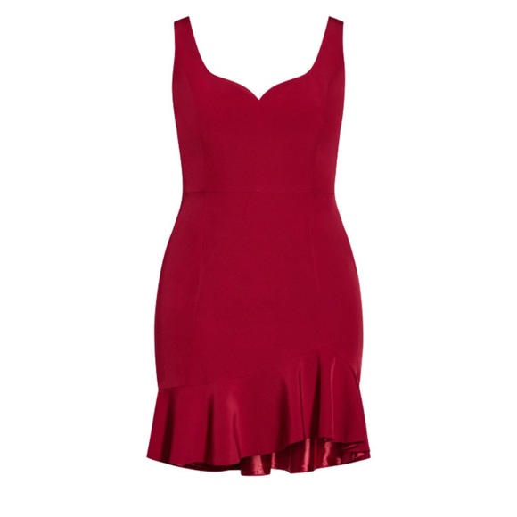 NWOT City Chic Cherish Mini Dress Red - Picture 2 of 6